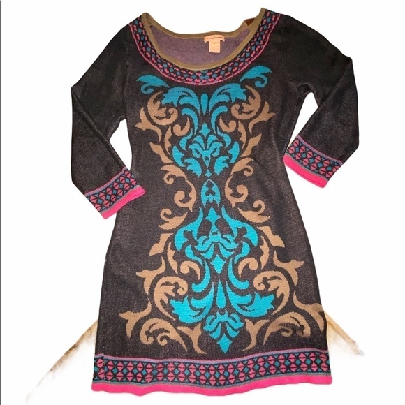 Flying Tomato 3/4 Sleeve Sweater Dress Size Medium - Picture 2 of 7